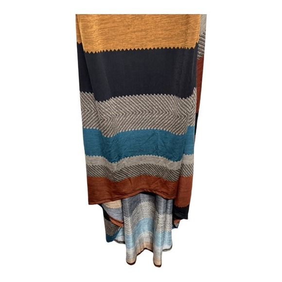 Eien USA Vintage Boho Striped High Low Slip Style Dress Size Large Women's - Picture 3 of 6
